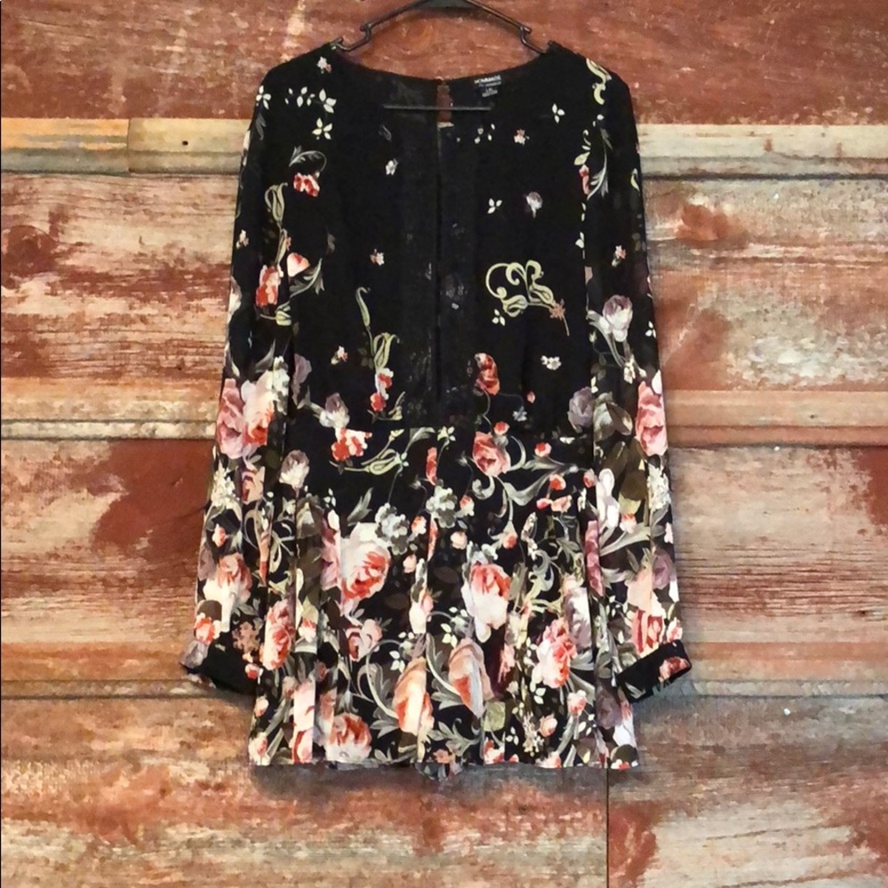 Floral Long Sleeve Romper